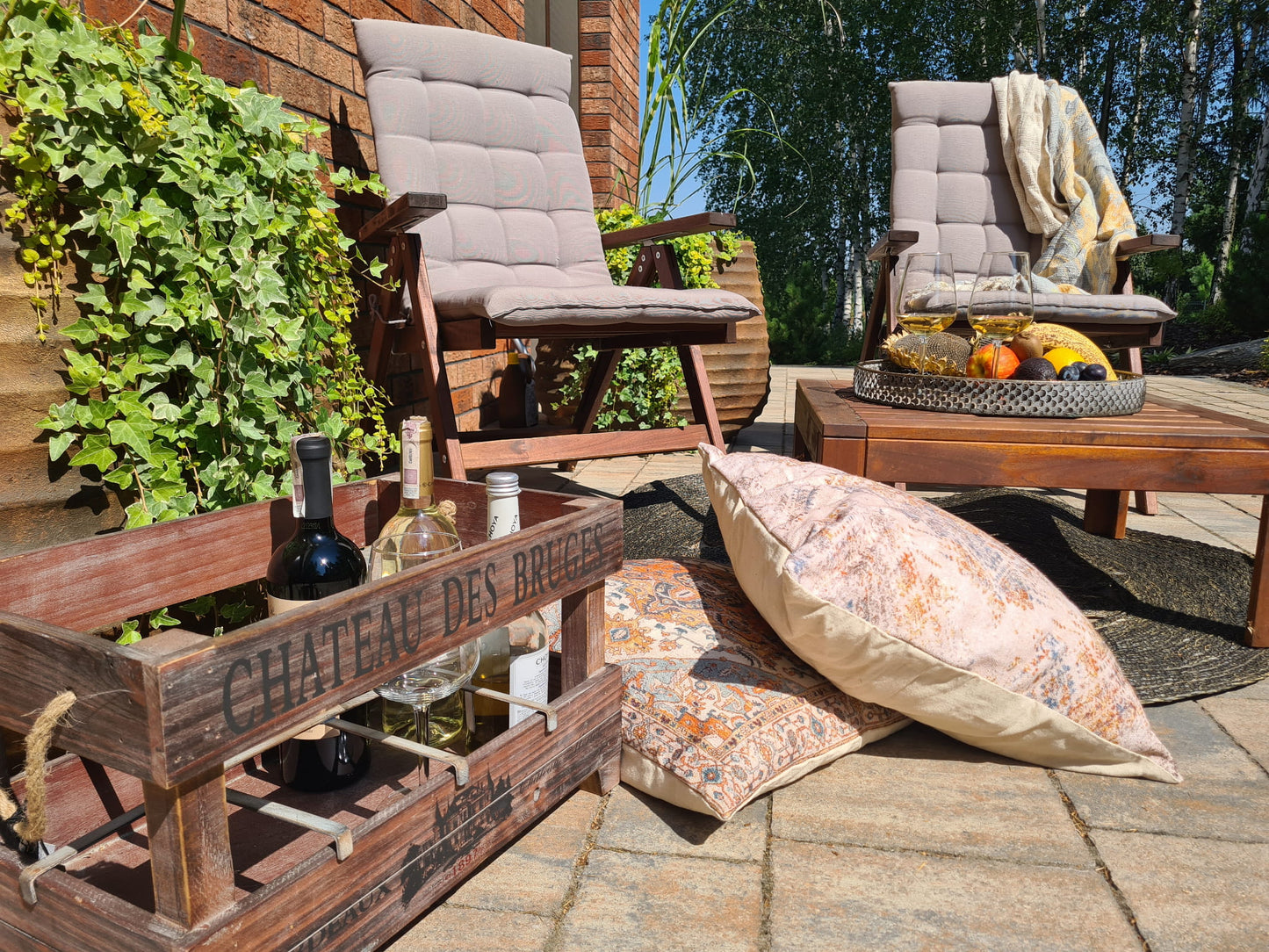 Skrzynka na wino Garden – drewniana skrzynka dekoracyjna w stylu vintage