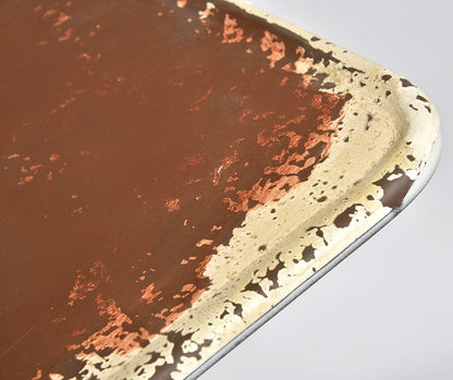 Stolik metalowy postarzany Garden Green - kwadratowy stolik prowansalski