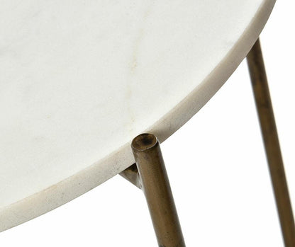 Stolik kawowy Nero - marmurowy blat i metalowa podstawa