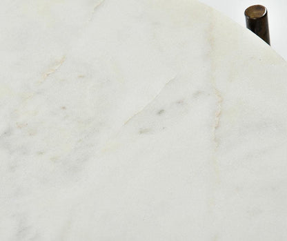 Stolik kawowy Nero - marmurowy blat i metalowa podstawa