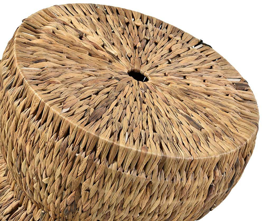 Stolik Boho z trawy morskiej - naturalny stolik pleciony do salonu