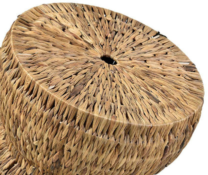 Stolik Boho z trawy morskiej - naturalny stolik pleciony do salonu