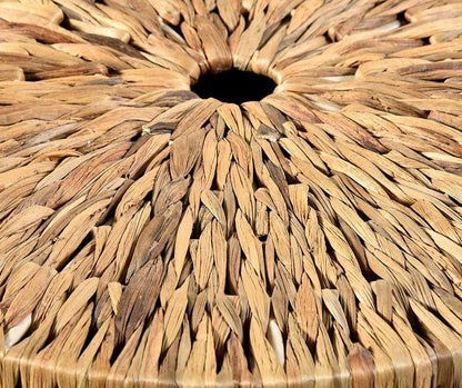 Stolik Boho z trawy morskiej - naturalny stolik pleciony do salonu