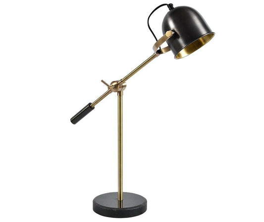 Nero Gold Lampa stołowa loft - czarno-złota lampa biurkowa industrialna