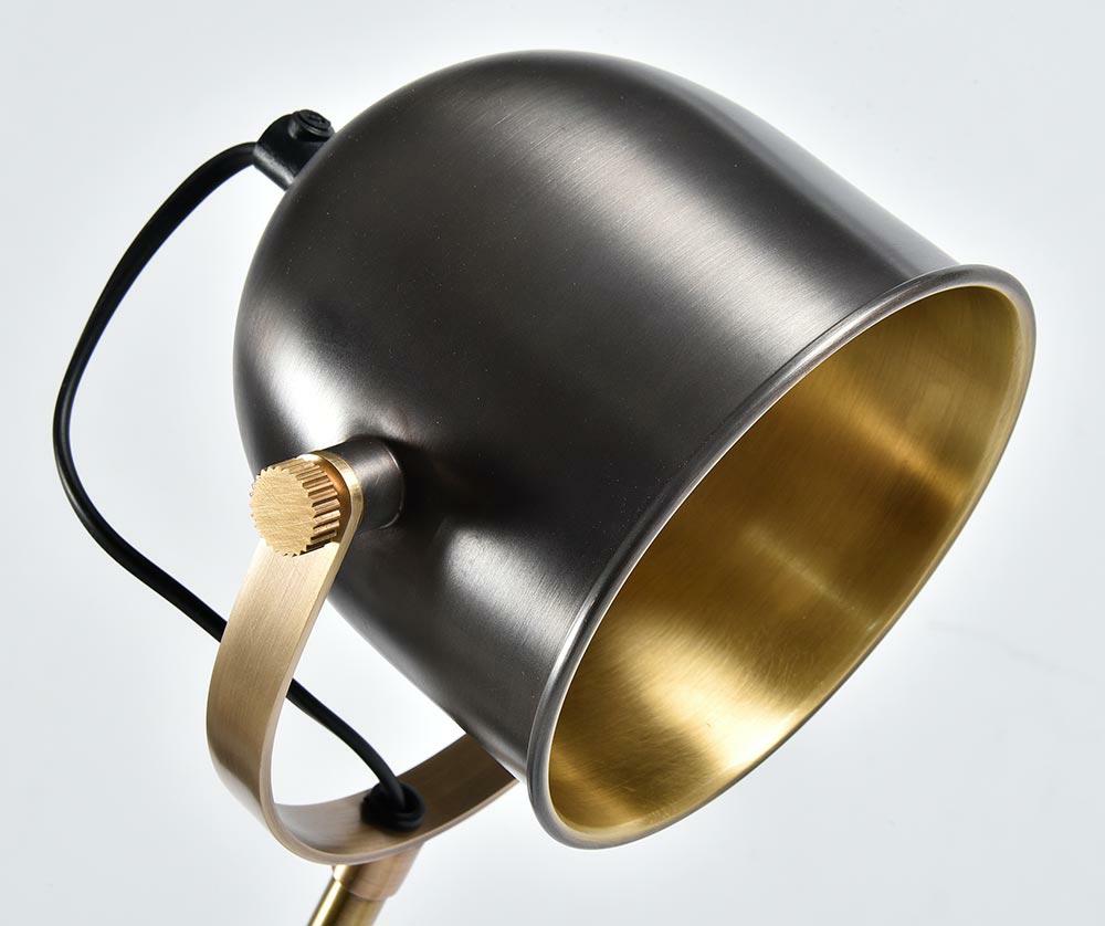 Nero Gold Lampa stołowa loft - czarno-złota lampa biurkowa industrialna