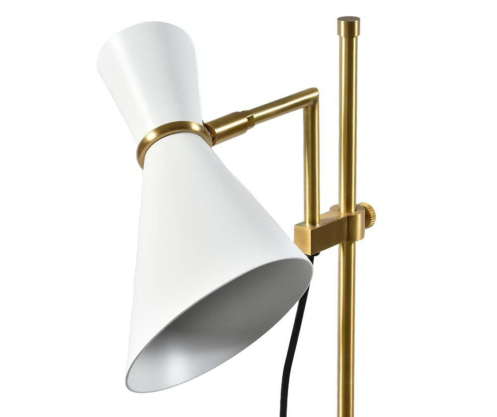 Złota regulowana lampa stołowa z marmurową podstawą Deluxe Gold 75 cm