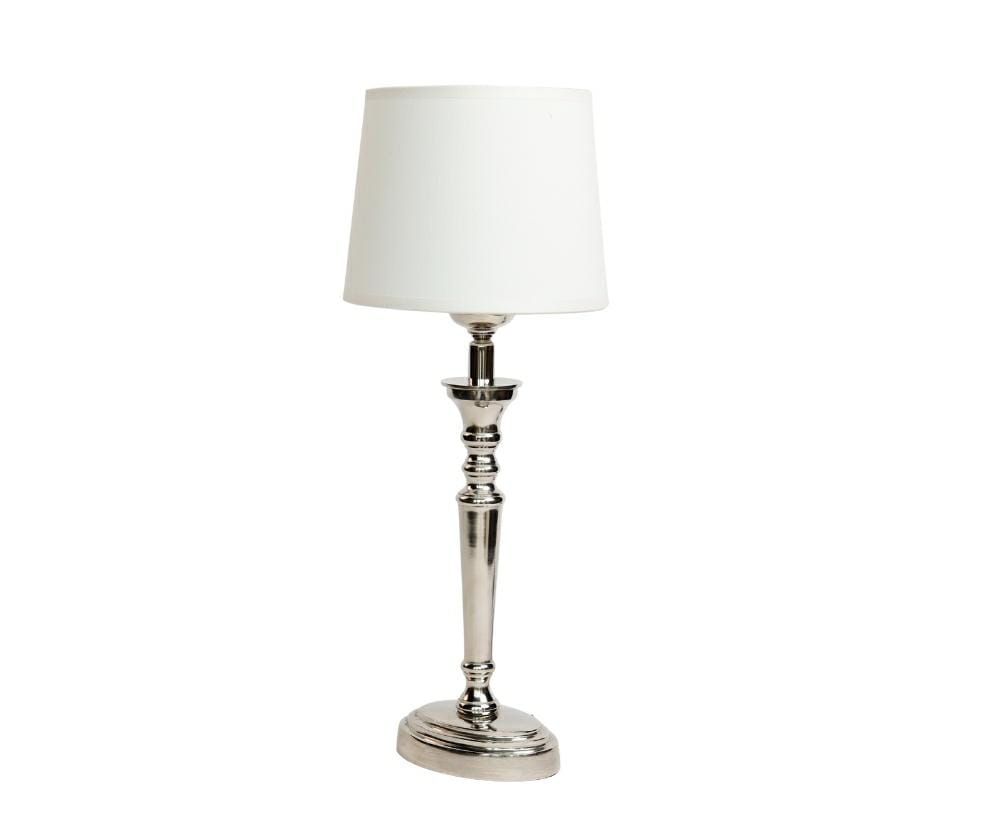 Lampka nocna Deluxe - elegancka lampa z abażurem i owalną podstawą