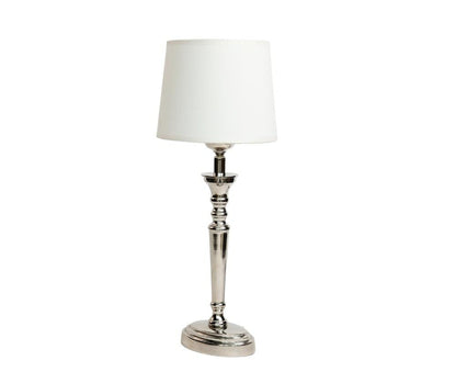 Lampka nocna Deluxe - elegancka lampa z abażurem i owalną podstawą