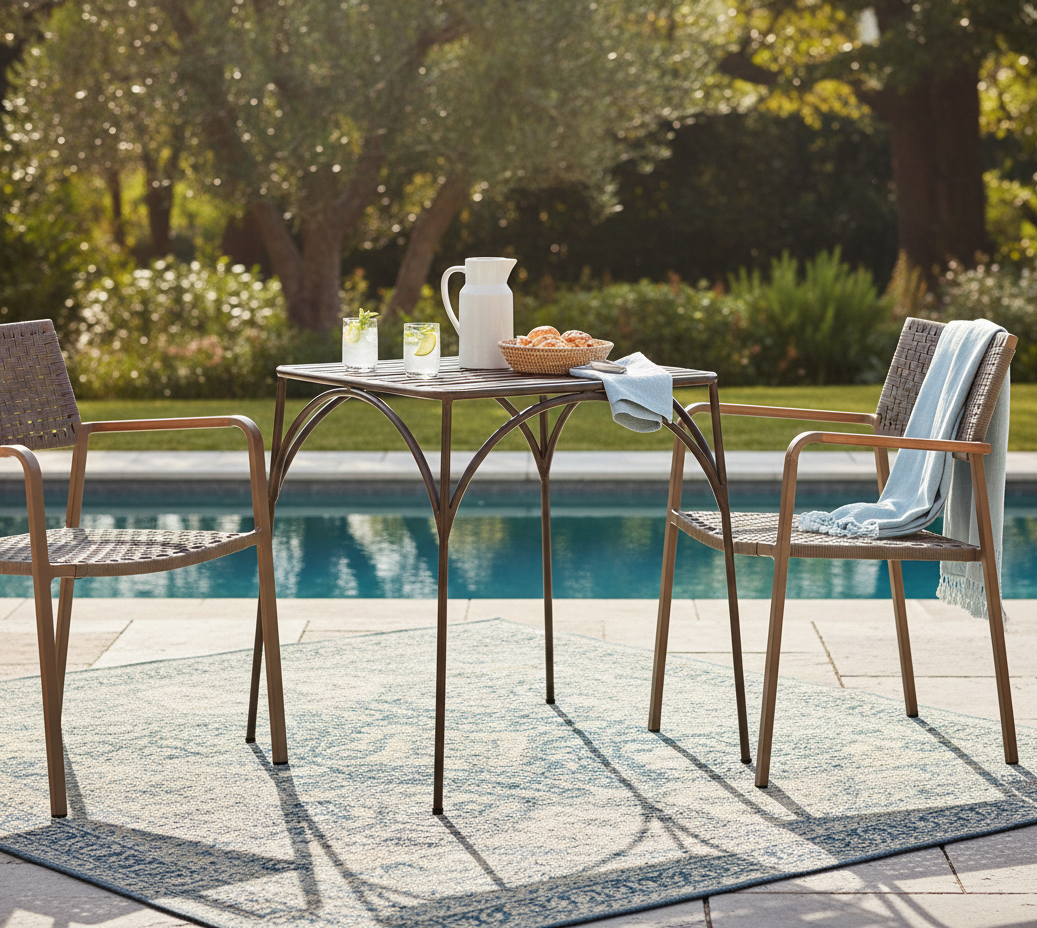 Stolik metalowy ażurowy Rustic - rustykalny stolik kawowy vintage