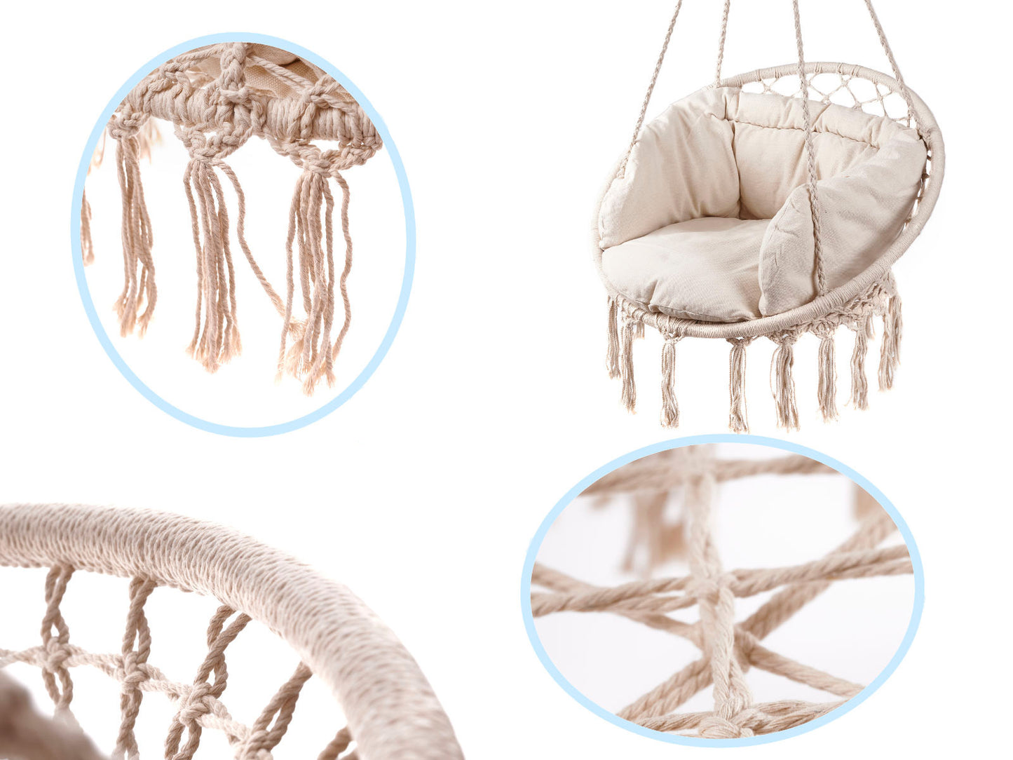 Huśtawka bocianie gniazdo 80cm z poduszką