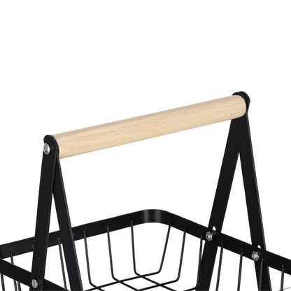 Metalowy kosz na owoce dwupoziomowy