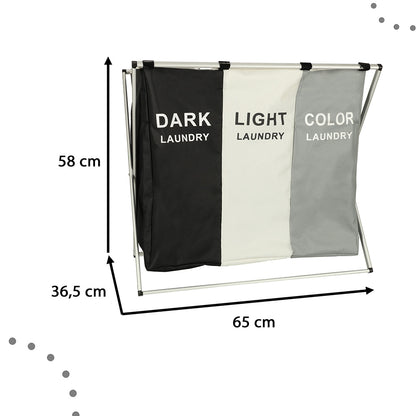 Kosz na pranie 3 komory 135 L