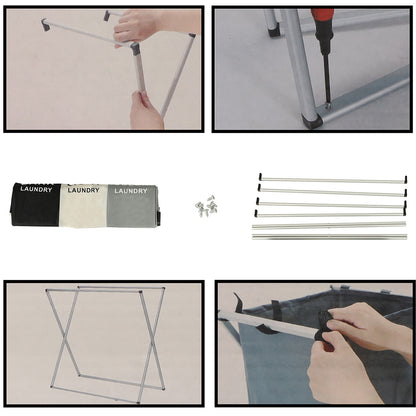 Kosz na pranie 3 komory 135 L