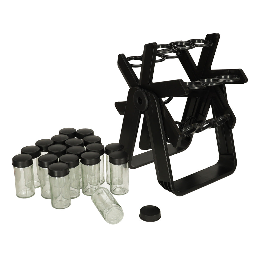 Obrotowy organizer na przyprawy z 18 pojemnikami