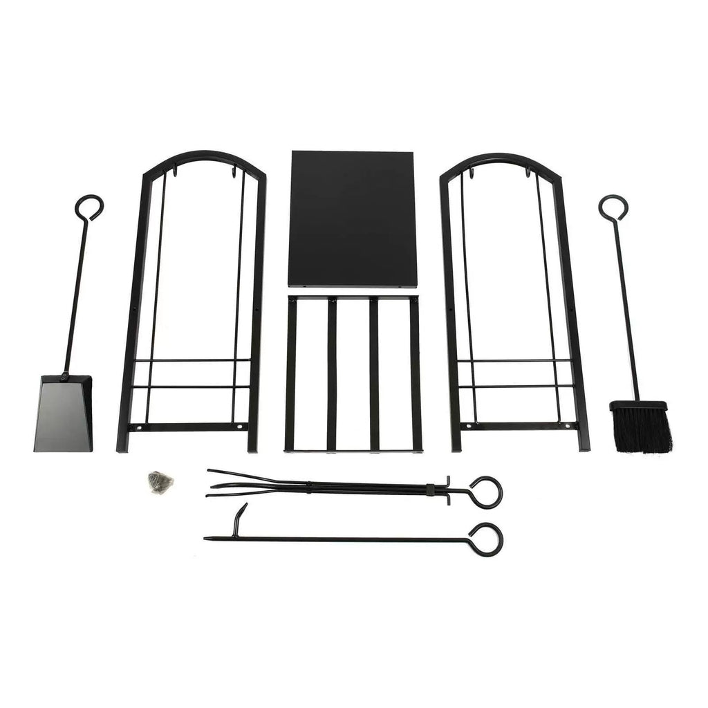 Metalowy stojak na drewno kominkowe
