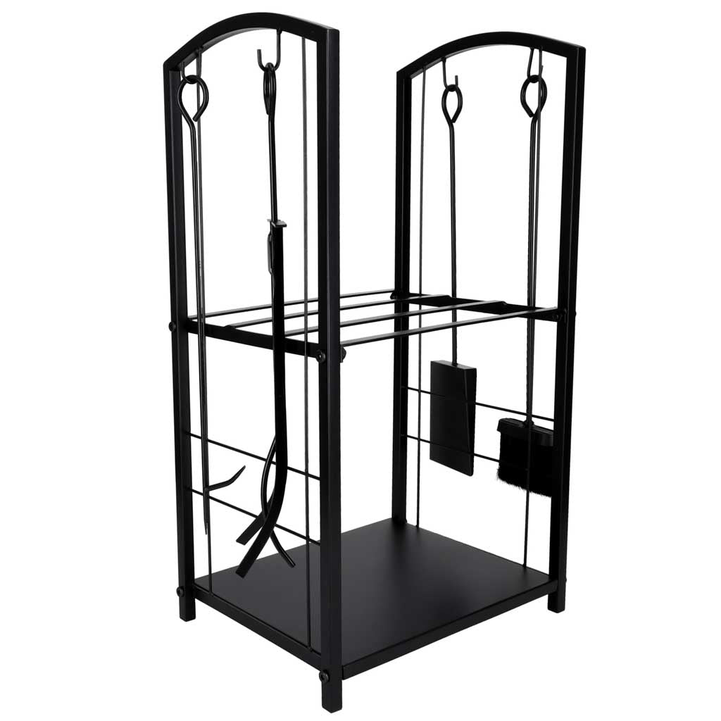 Metalowy stojak na drewno kominkowe