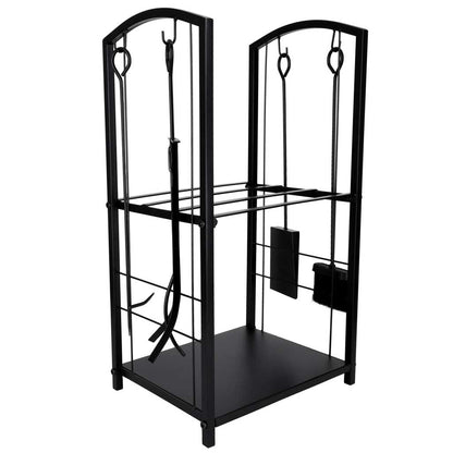 Metalowy stojak na drewno kominkowe