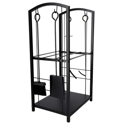 Metalowy stojak na drewno kominkowe