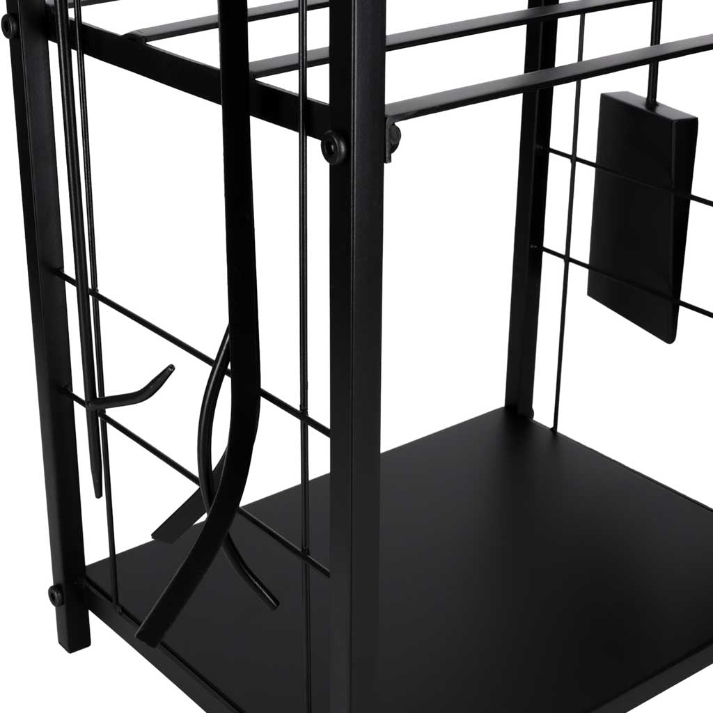 Metalowy stojak na drewno kominkowe