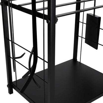 Metalowy stojak na drewno kominkowe