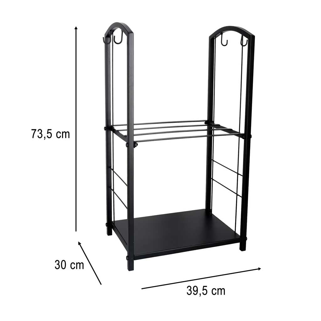 Metalowy stojak na drewno kominkowe