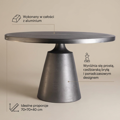 Stolik kawowy Modern – nowoczesny stolik aluminiowy do salonu