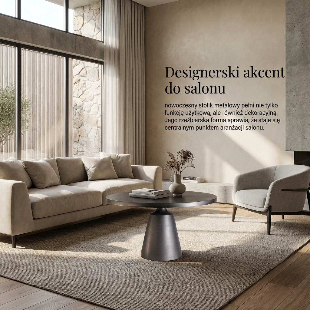 Stolik kawowy Modern – nowoczesny stolik aluminiowy do salonu