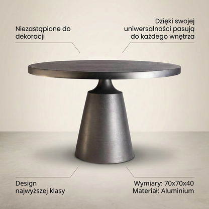 Stolik kawowy Modern – nowoczesny stolik aluminiowy do salonu